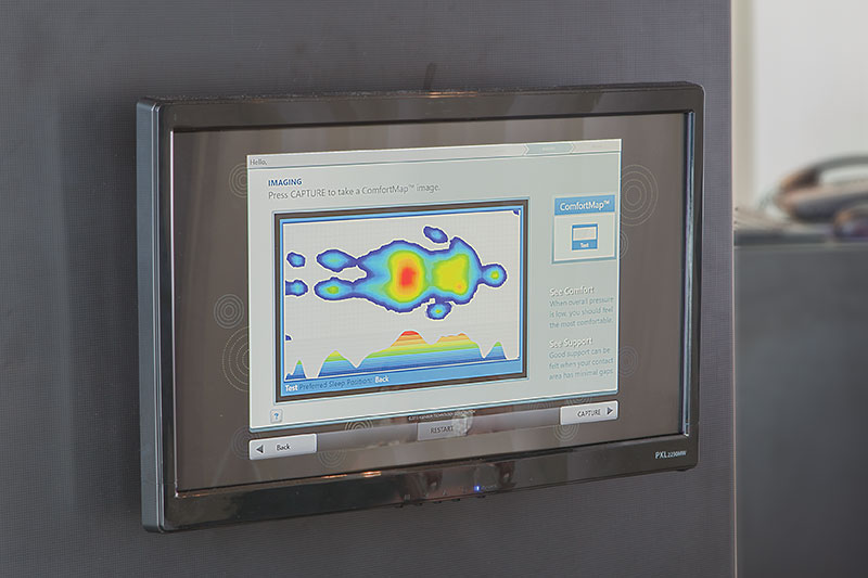 screen showing the heatmap that the Zeez machine creates